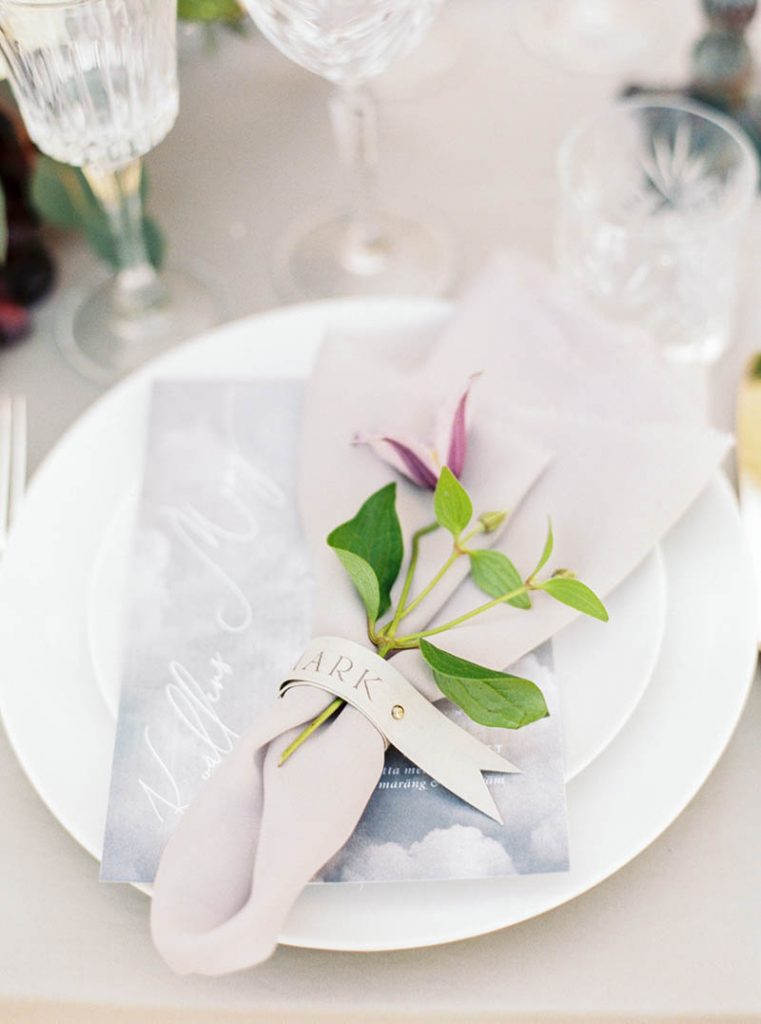 Wedding menu