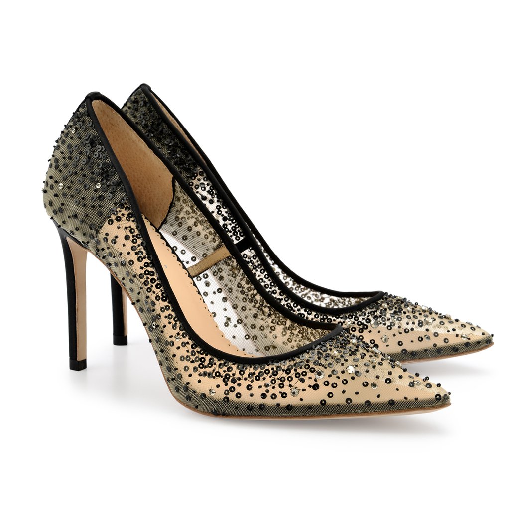 Black wedding shoe
